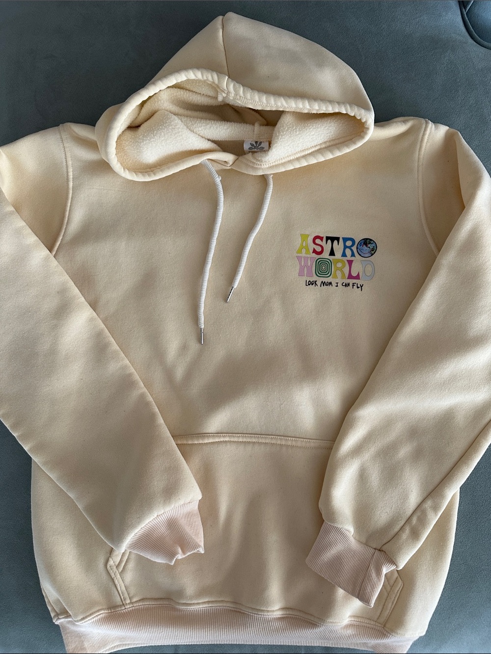 Knock Off ASTROWORLD Cream Graphic Hoodie Adult M